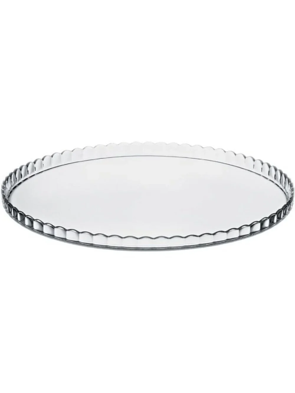 Elegant Glass Cake Plate - 32 cm Patisserie Dessert Stand for Parties & Events